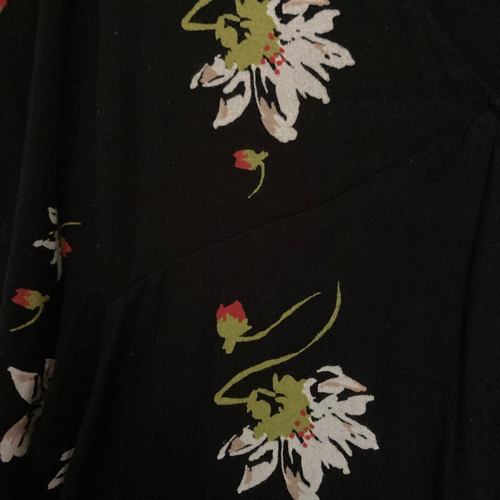 Free People Time On My Side Black Floral Wrap Dress - Picture 8 of 11